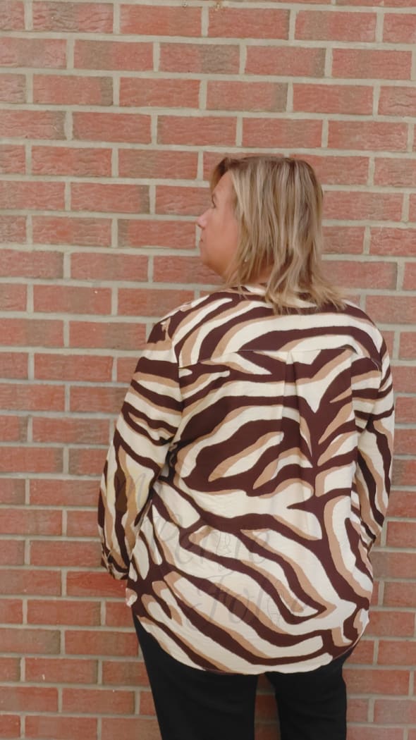 Blouse MATHILDA marron