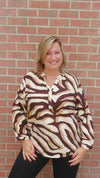Blouse MATHILDA marron