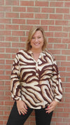 Blouse MATHILDA marron