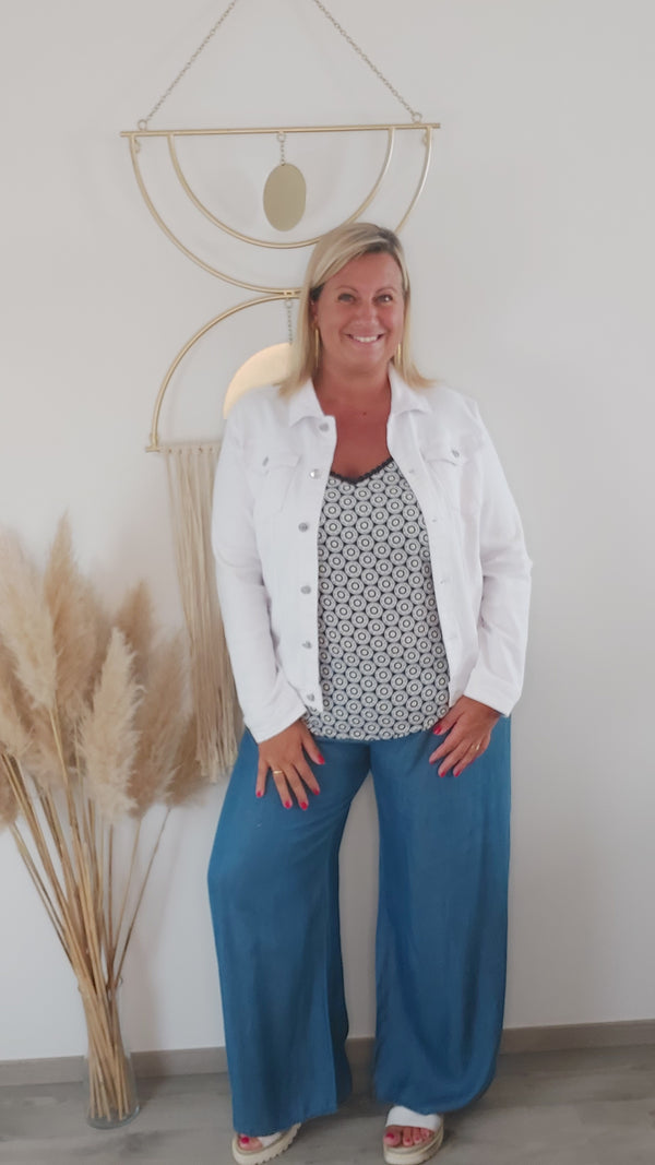 Veste en jeans BLANCHE