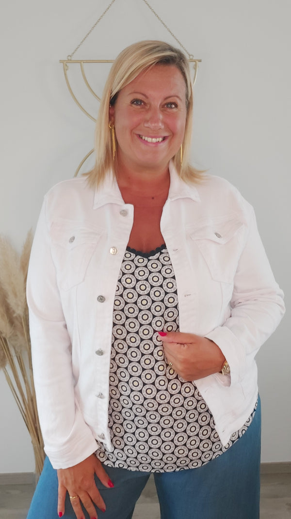Veste en jeans BLANCHE