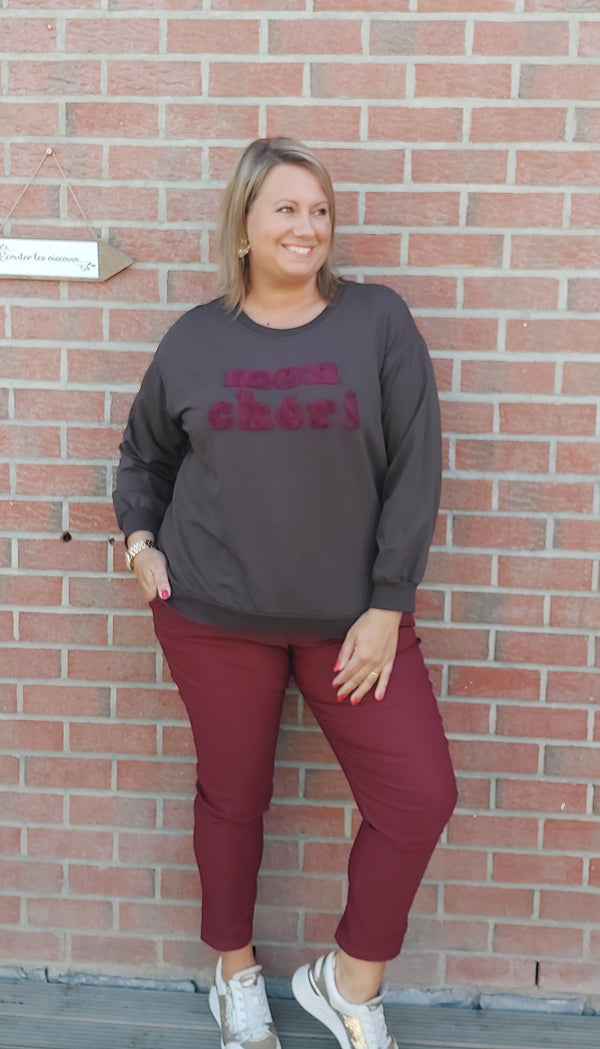Pantalon CLOE bordeaux