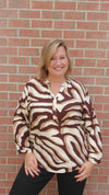 Blouse MATHILDA marron