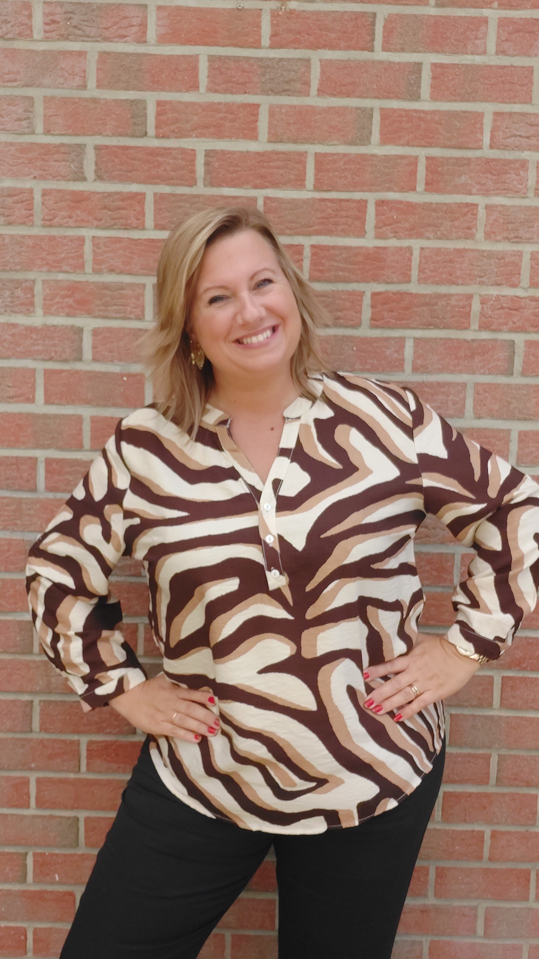Blouse MATHILDA marron