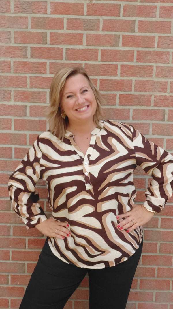 Blouse MATHILDA marron