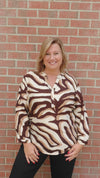Blouse MATHILDA marron