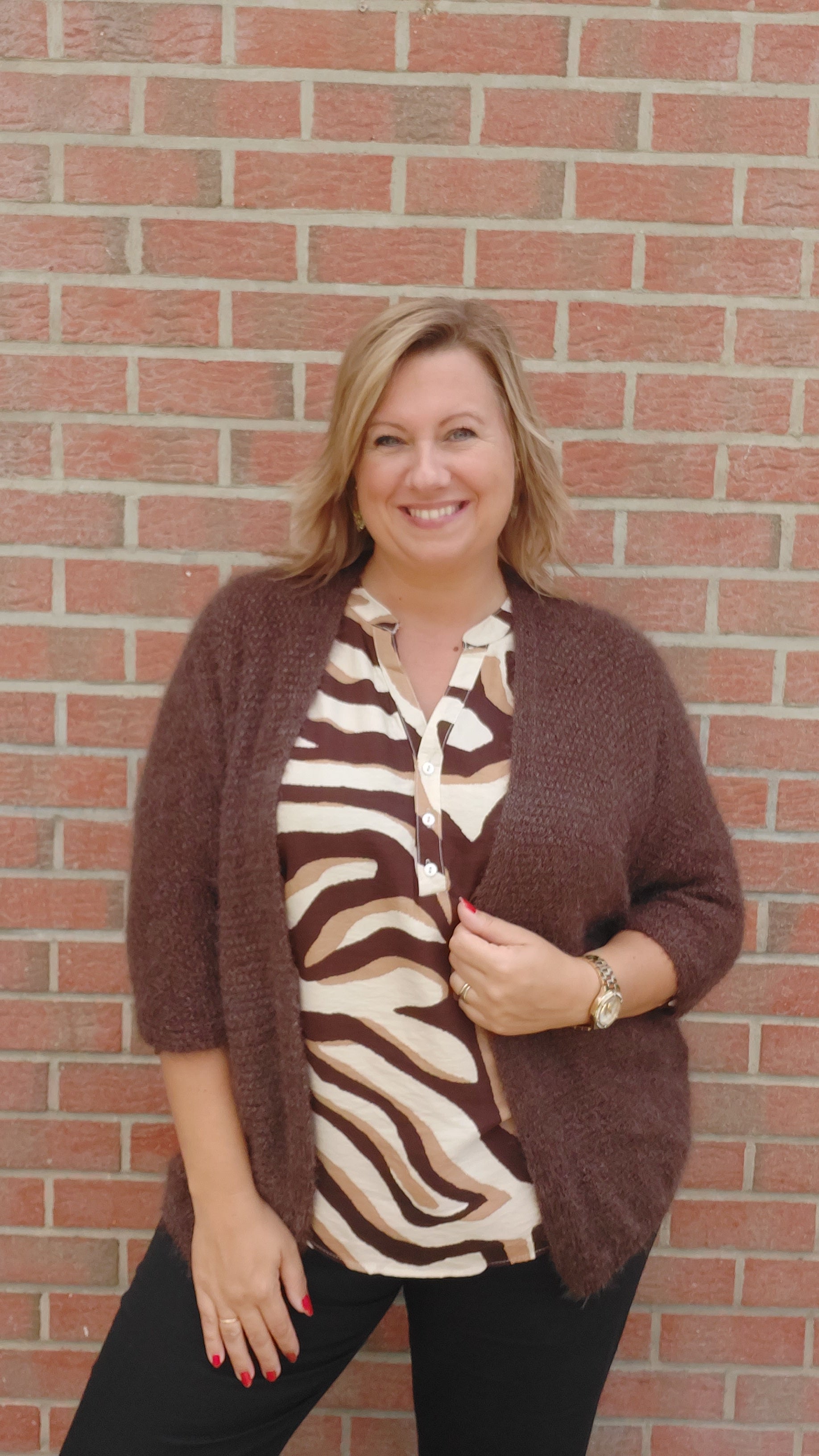 Blouse MATHILDA marron