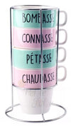 Lots de 4 tasses HUMORISTIQUES
