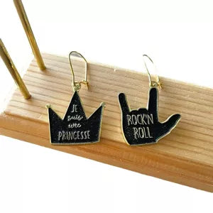 Boucle d'oreille "Princesse Rock n'roll"