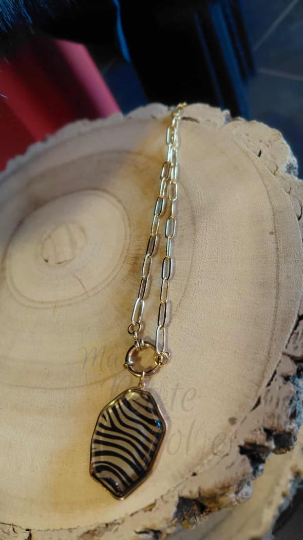 Collier et boucle d’oreille ZEBREE