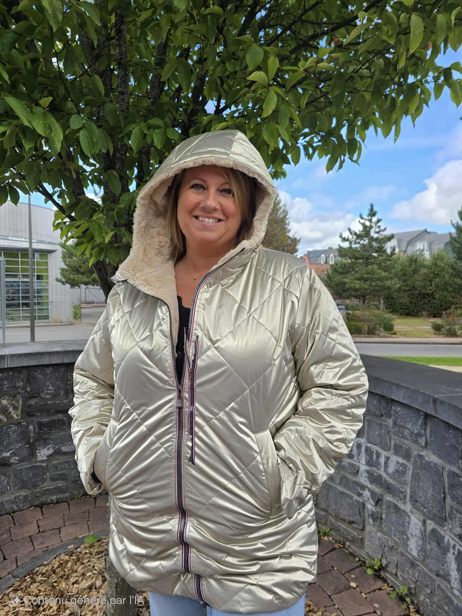 Manteau réversible CLOTHILDE doré
