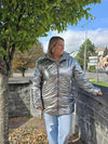 Manteau réversible CLOTHILDE argenté