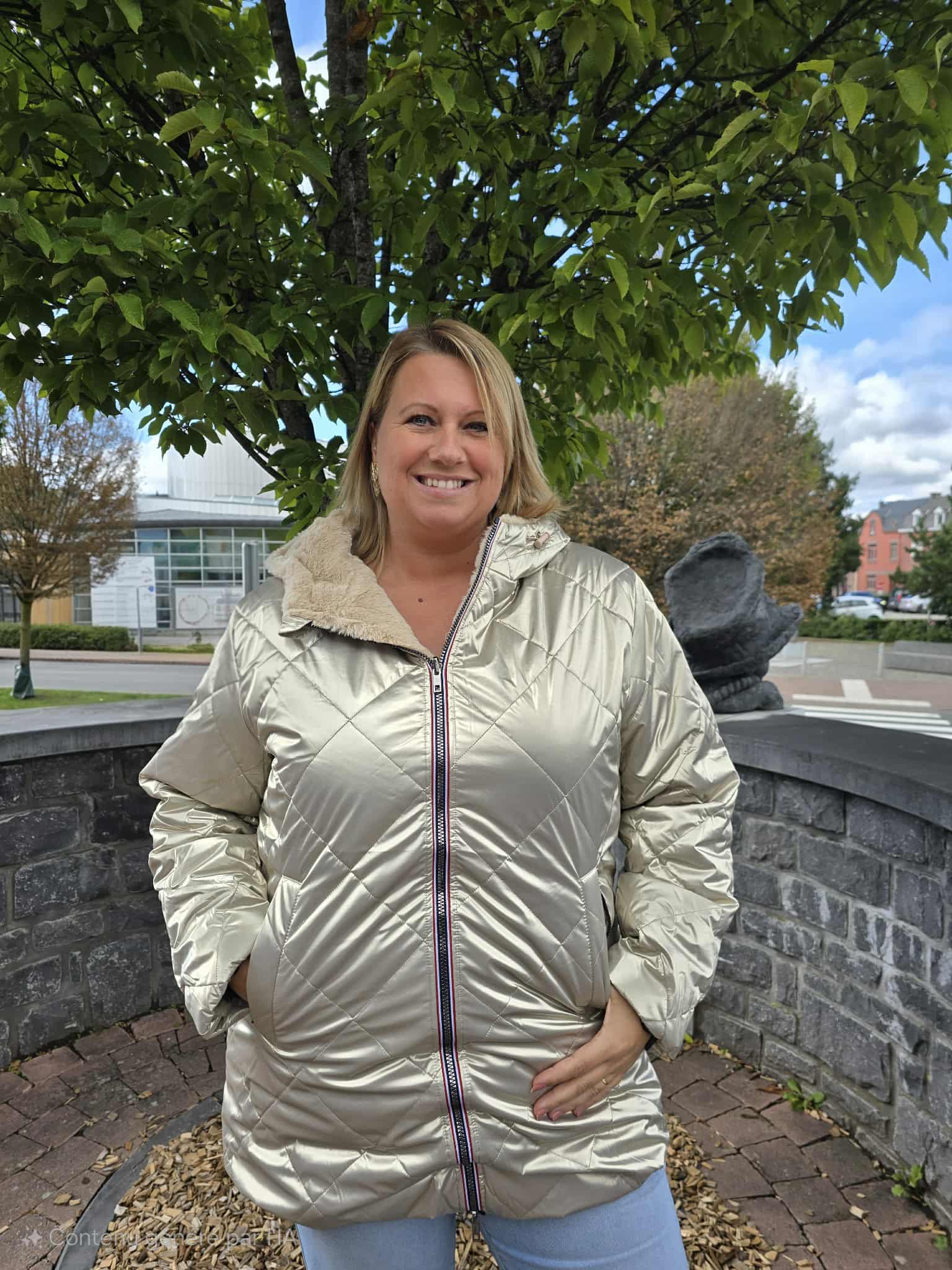 Manteau réversible CLOTHILDE doré