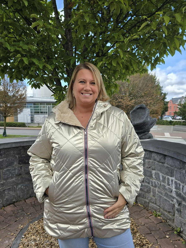 Manteau réversible CLOTHILDE doré