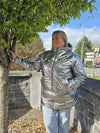 Manteau réversible CLOTHILDE argenté