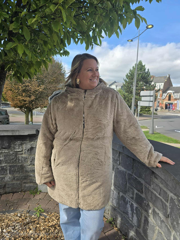 Manteau réversible CLOTHILDE doré