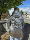 Manteau réversible CLOTHILDE argenté