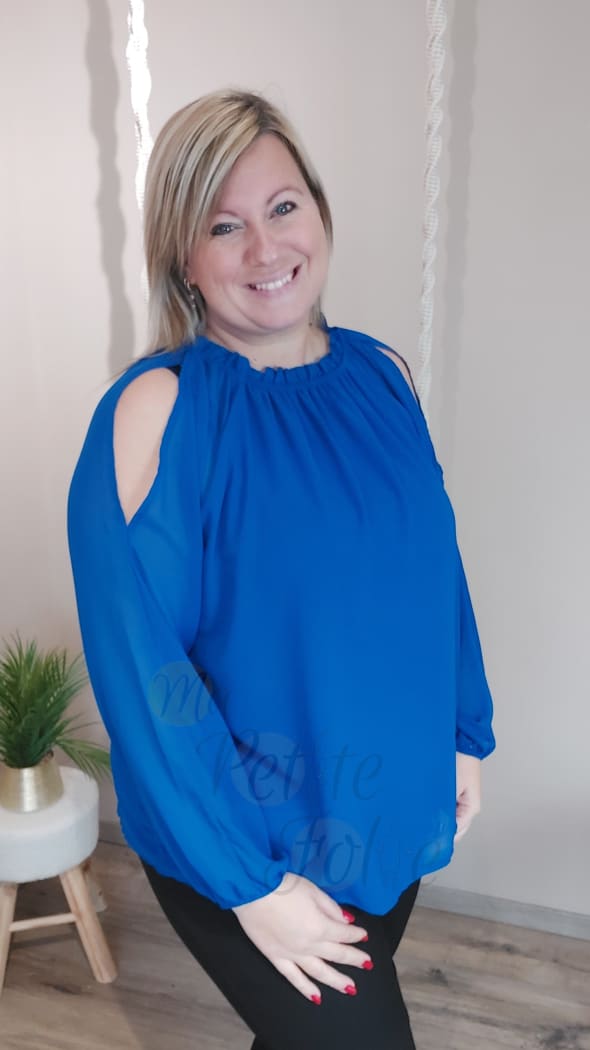 Blouse MAEVA bleu roi