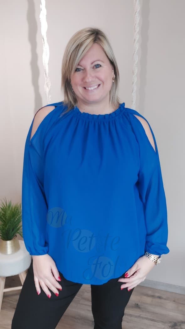 Blouse MAEVA bleu roi