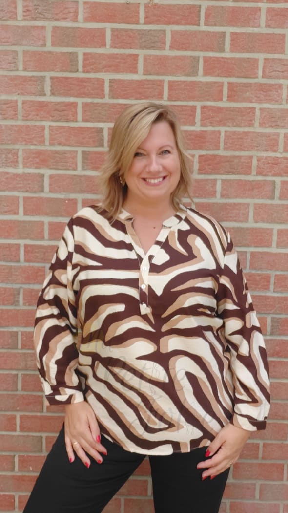 Blouse MATHILDA marron