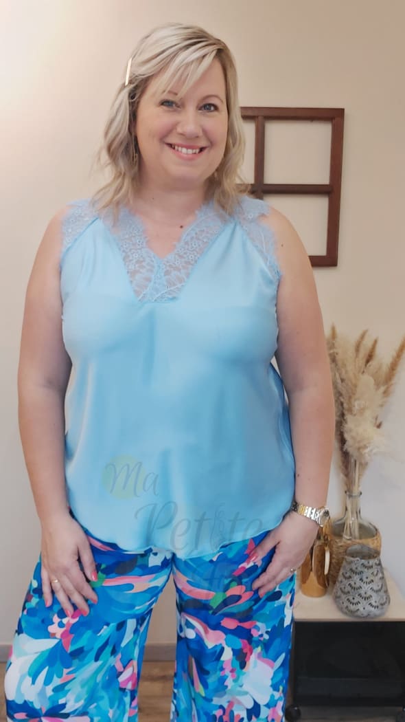 Blouse MILA bleu ciel