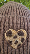 Bonnet LEOPARD marron