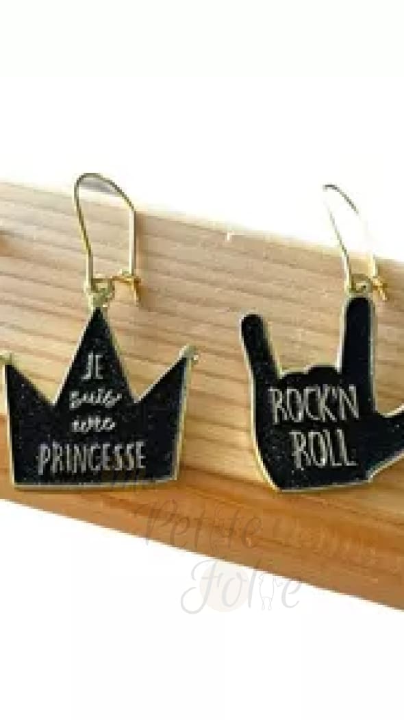 Boucle d’oreille ’Princesse Rock n’roll’