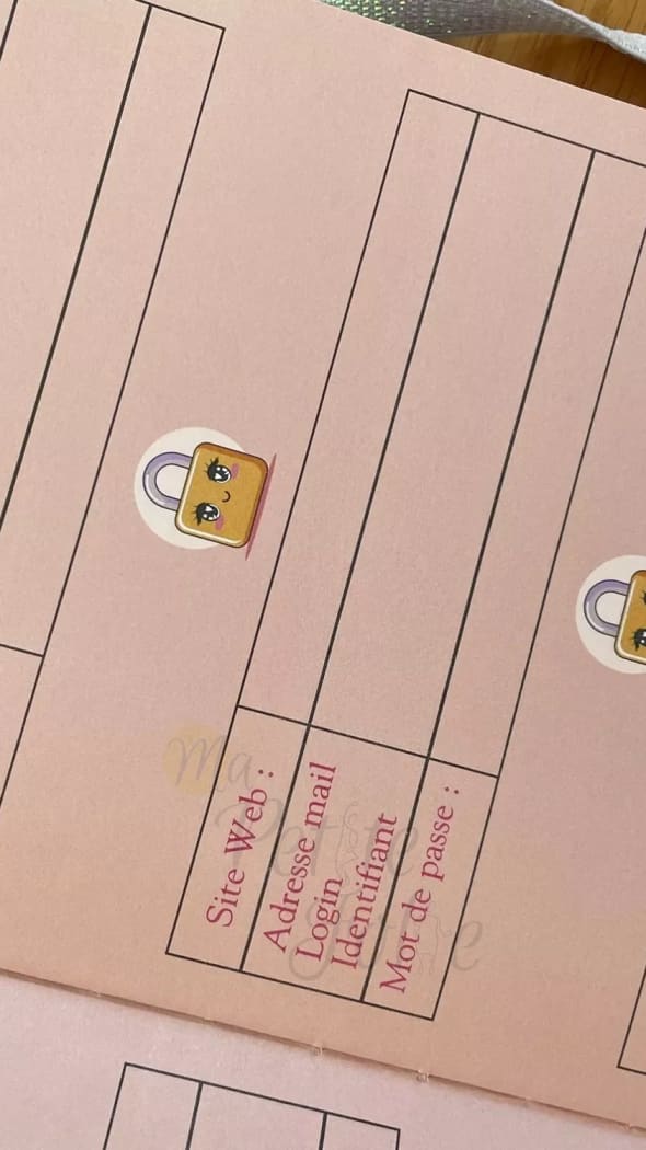 Carnet DE MOT DE PASSE