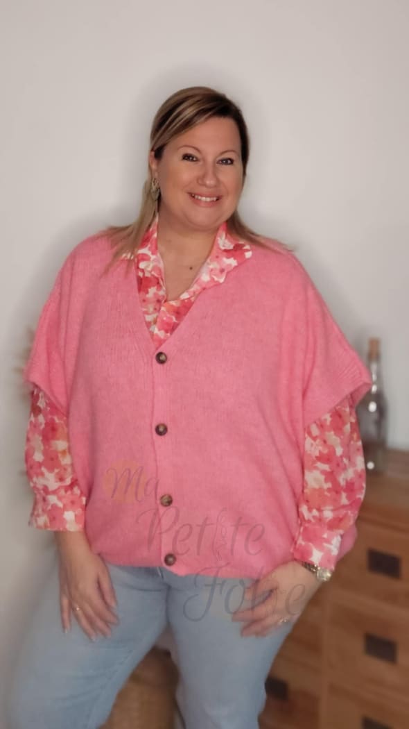 Gilet OLGA rose