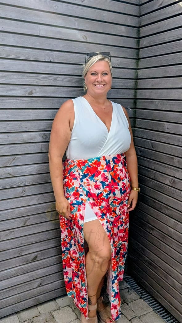 Combishort / robe IBIZA blanche