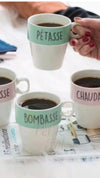 Lots de 4 tasses HUMORISTIQUES