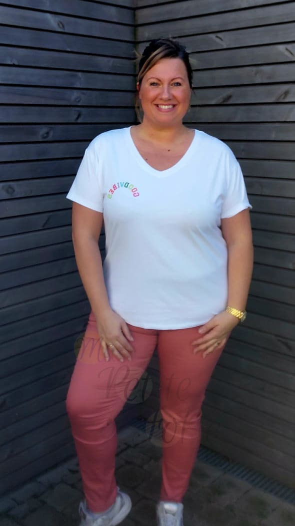 Jeans COLOR vieux rose