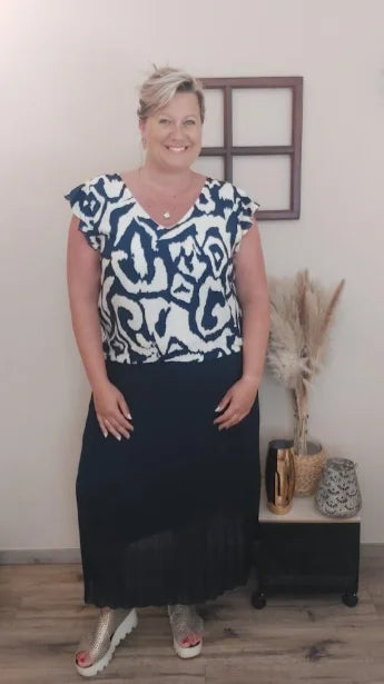 Jupe plissée grande taille