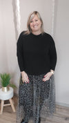 Jupe tulle LEOPARD grise