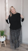 Jupe tulle LEOPARD grise