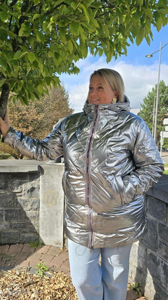 Manteau réversible CLOTHILDE argenté