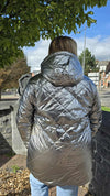 Manteau réversible CLOTHILDE argenté