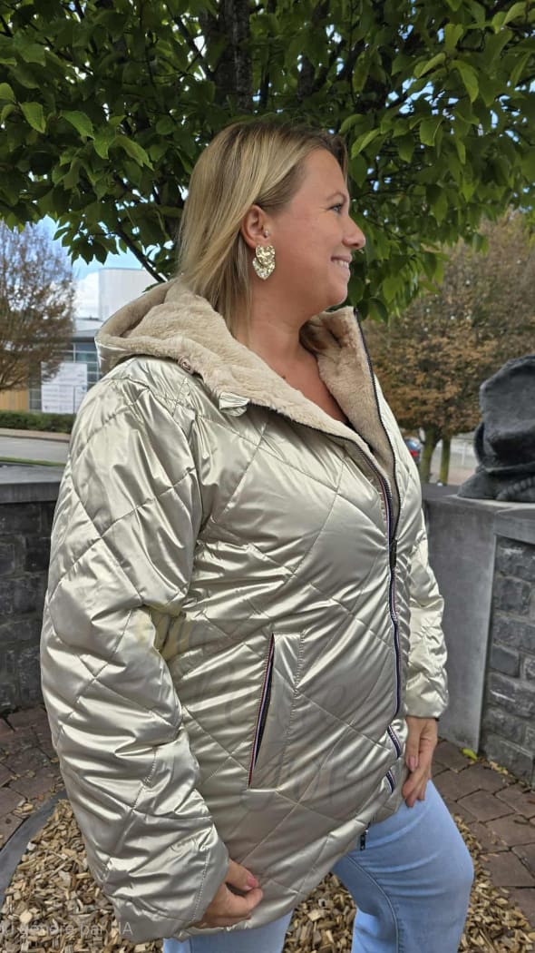 Manteau réversible CLOTHILDE doré