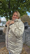Manteau réversible CLOTHILDE doré