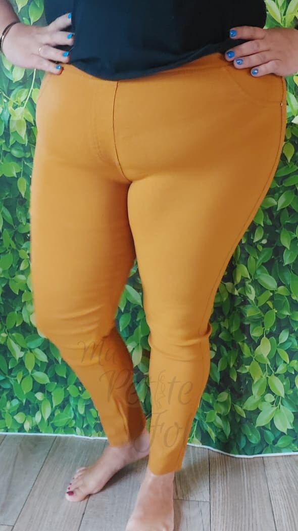 Pantalon slim moutarde - 50