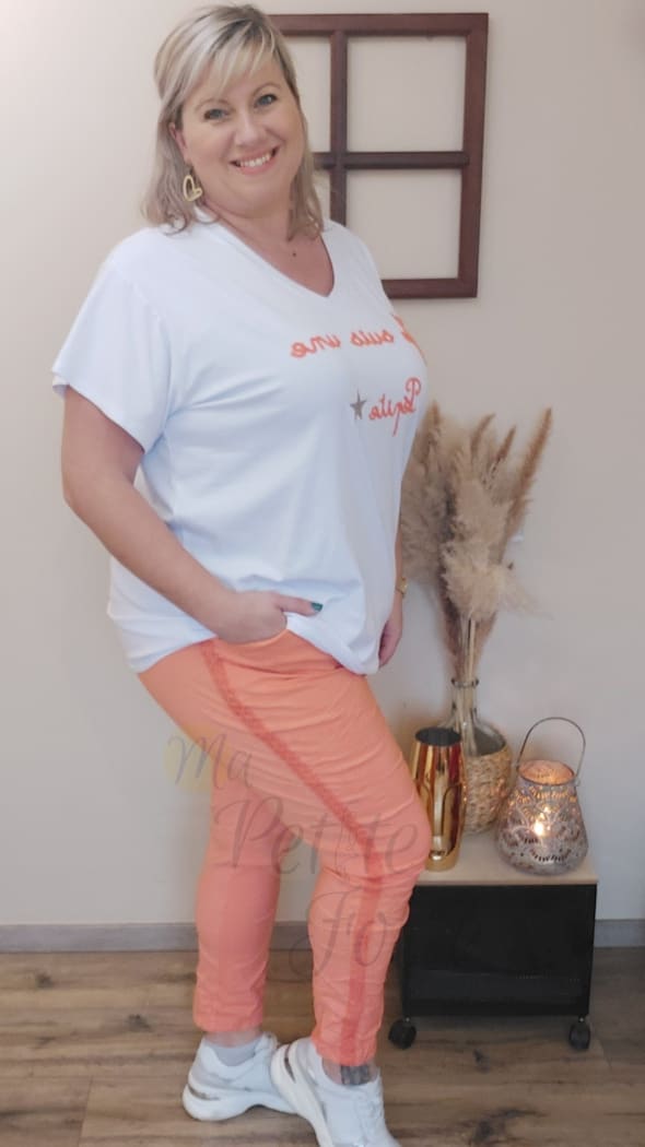Pantalon MAGNOLIA orange clair