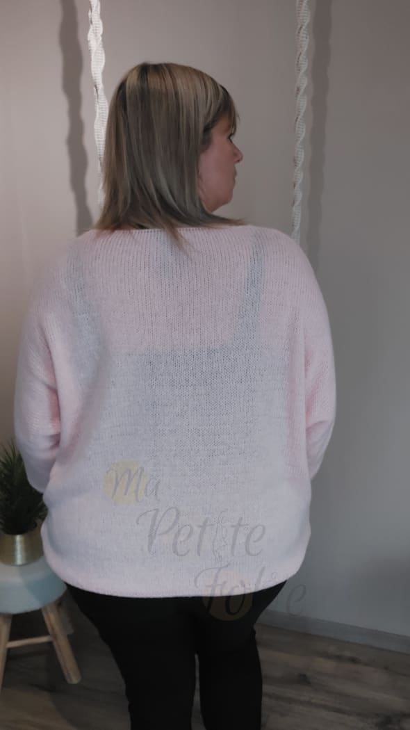 Pull LUCIE rose pastel