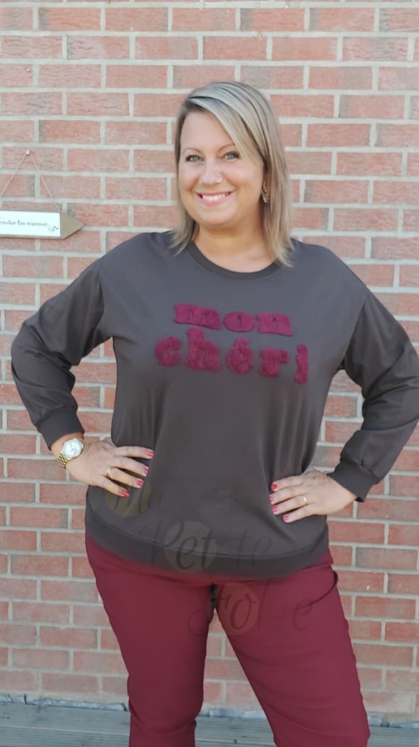 Pull MON CHERI chocolat