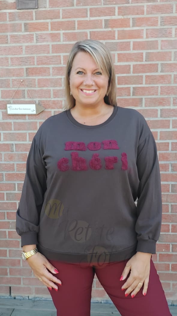 Pull MON CHERI chocolat