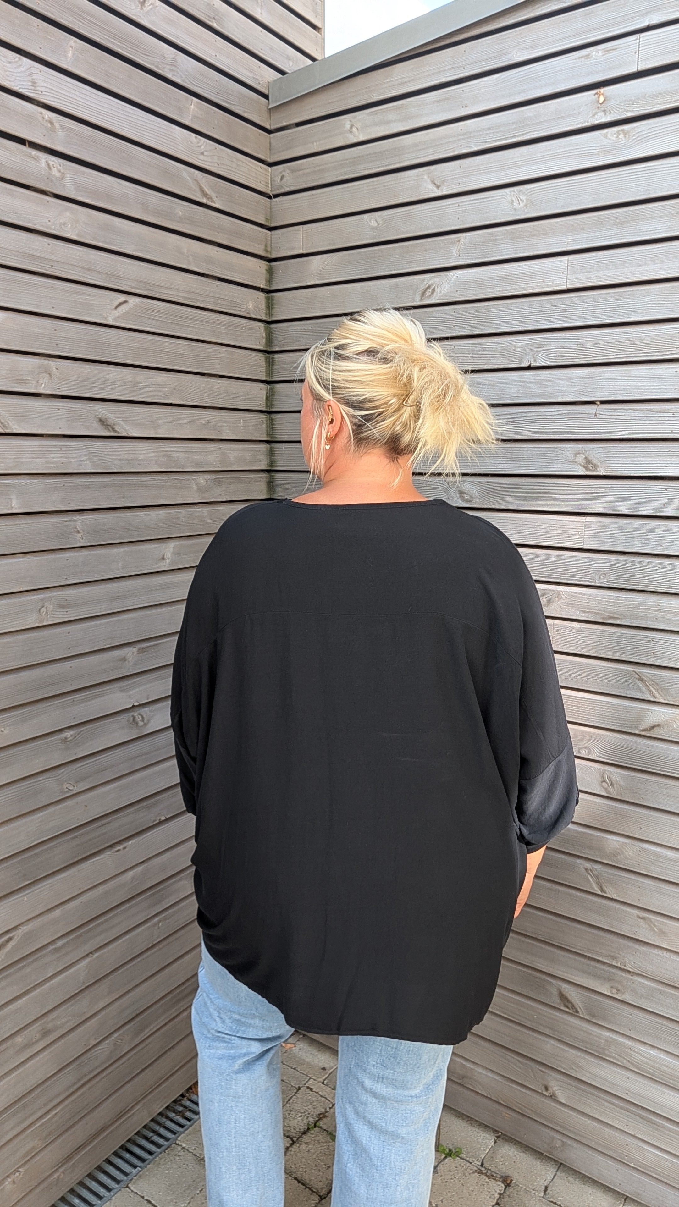 Blouse PLUS léopard noire