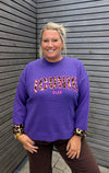 Pull ICONIC léopard mauve