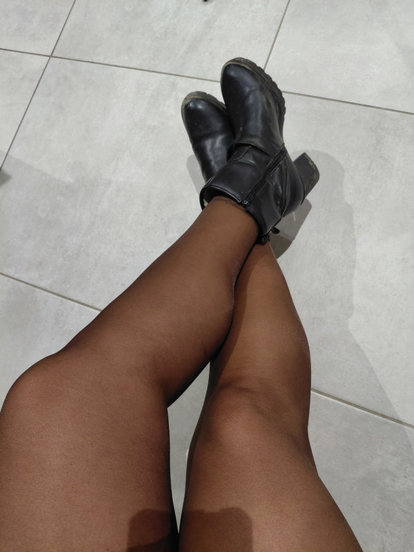 Collant grande taille brun