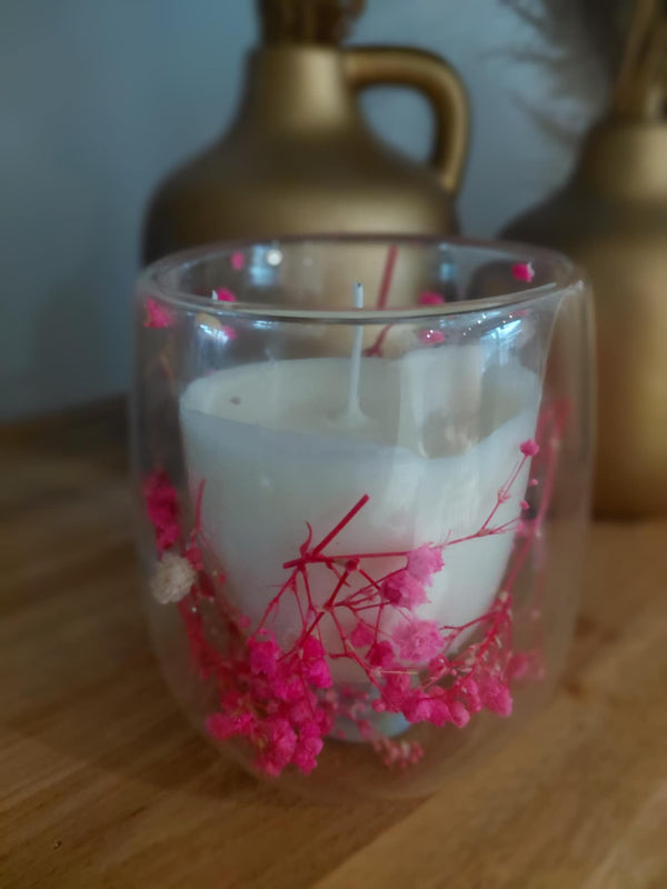 Bougie BOTANIQUE rose