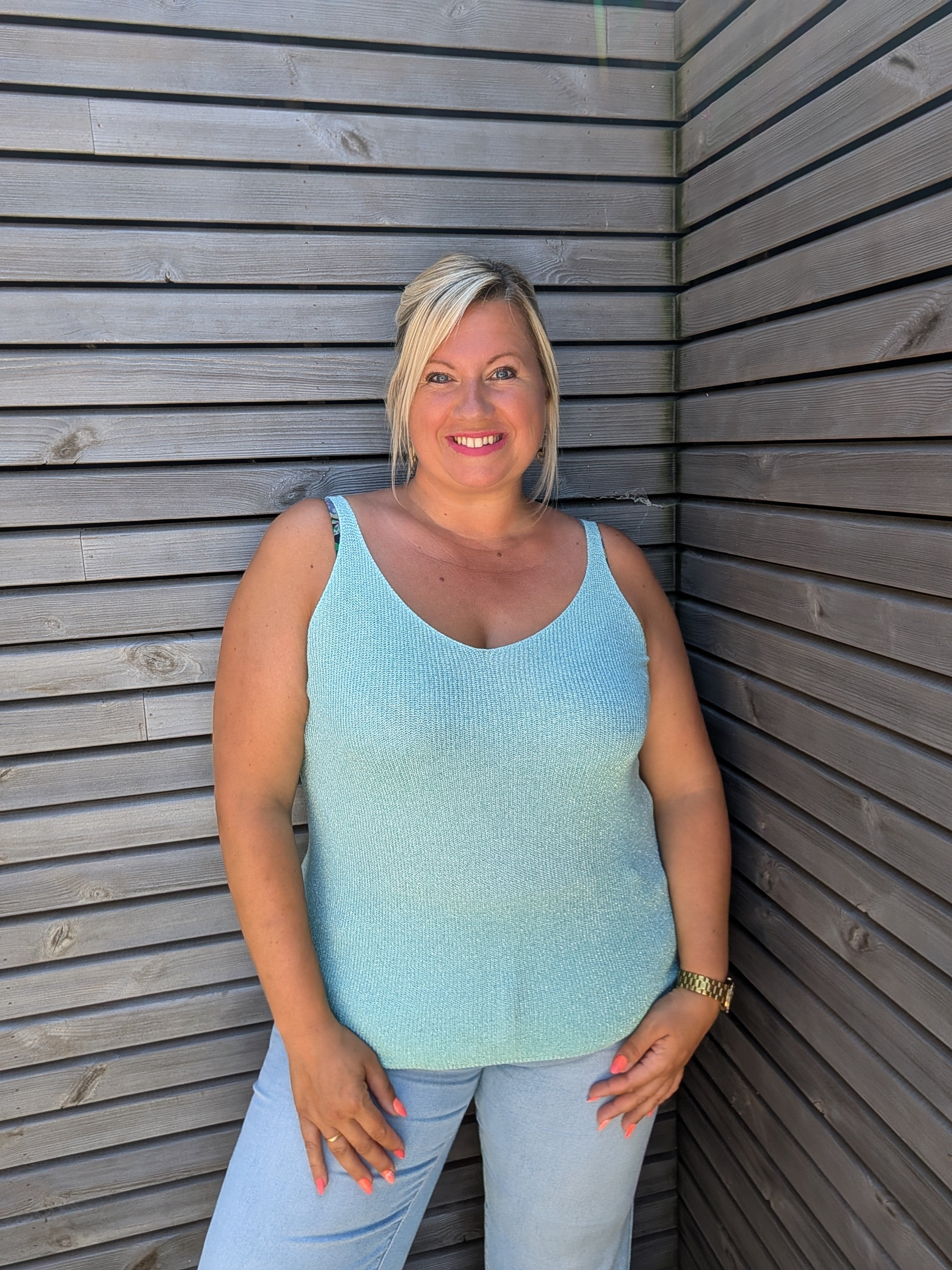 Top LUREX turquoise