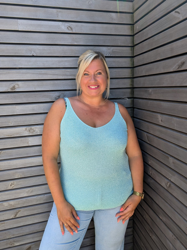 Top LUREX turquoise